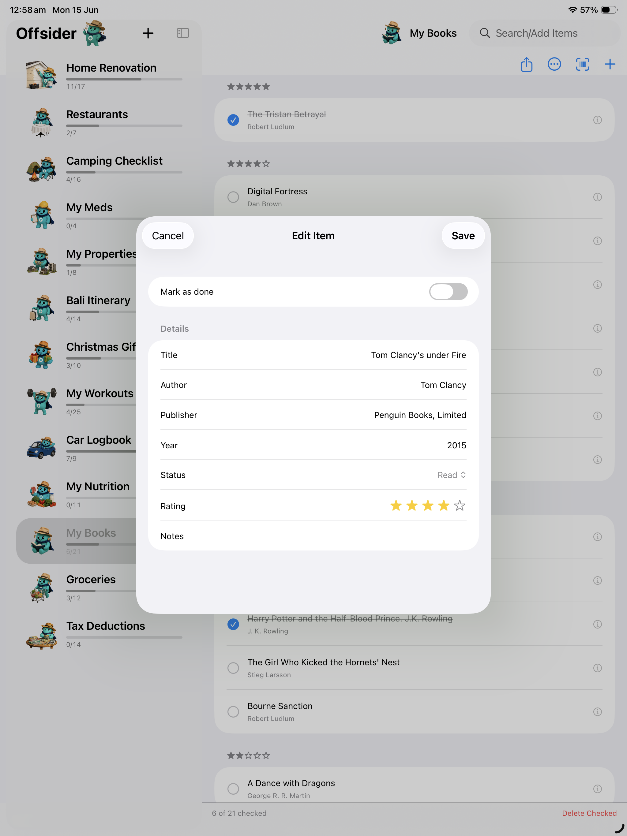Offsider iPad templates