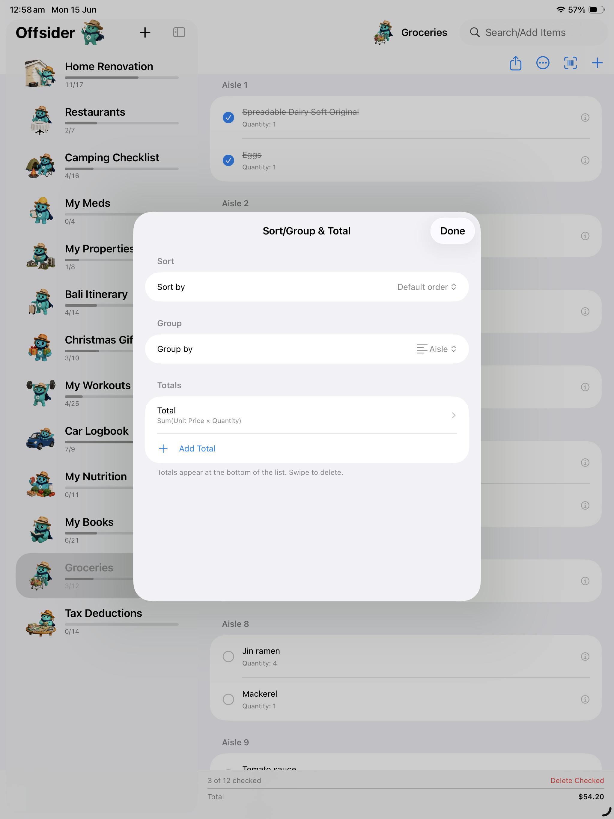 Offsider iPad edit