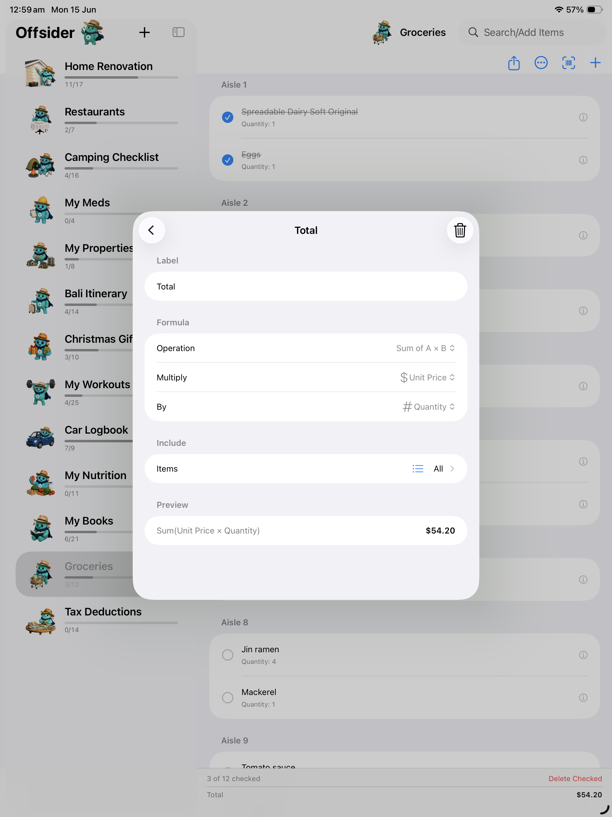 Offsider iPad sort