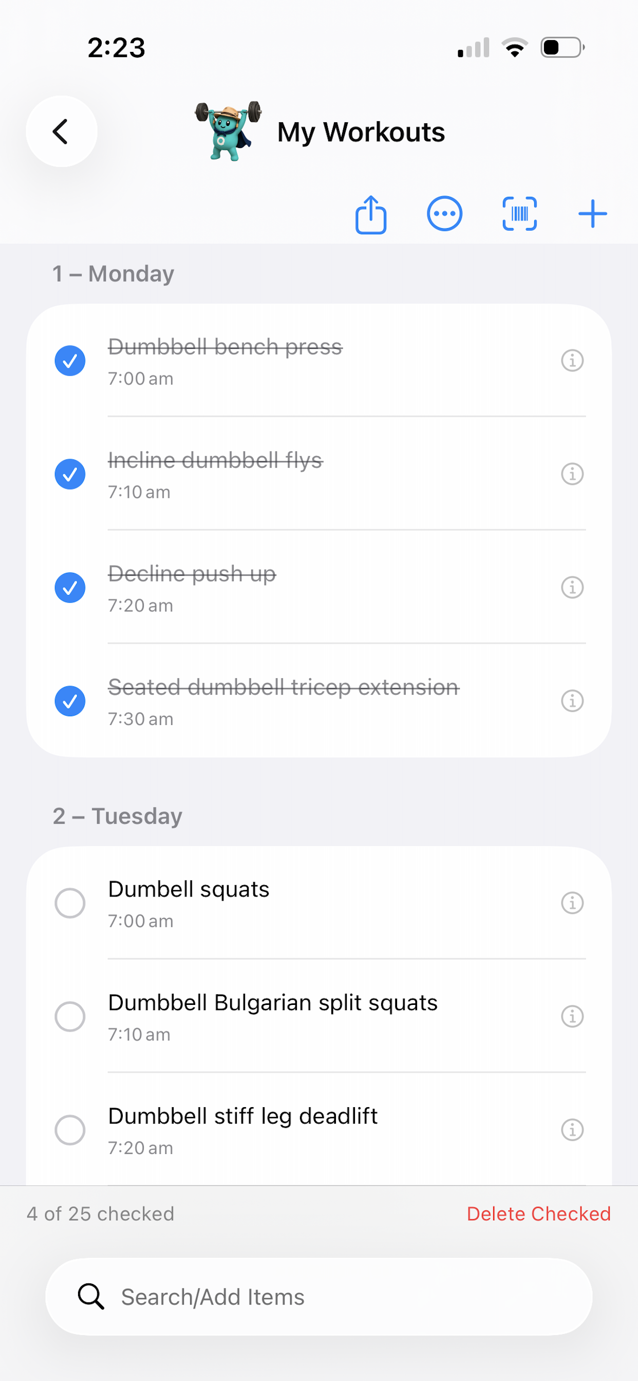 Offsider iPhone list