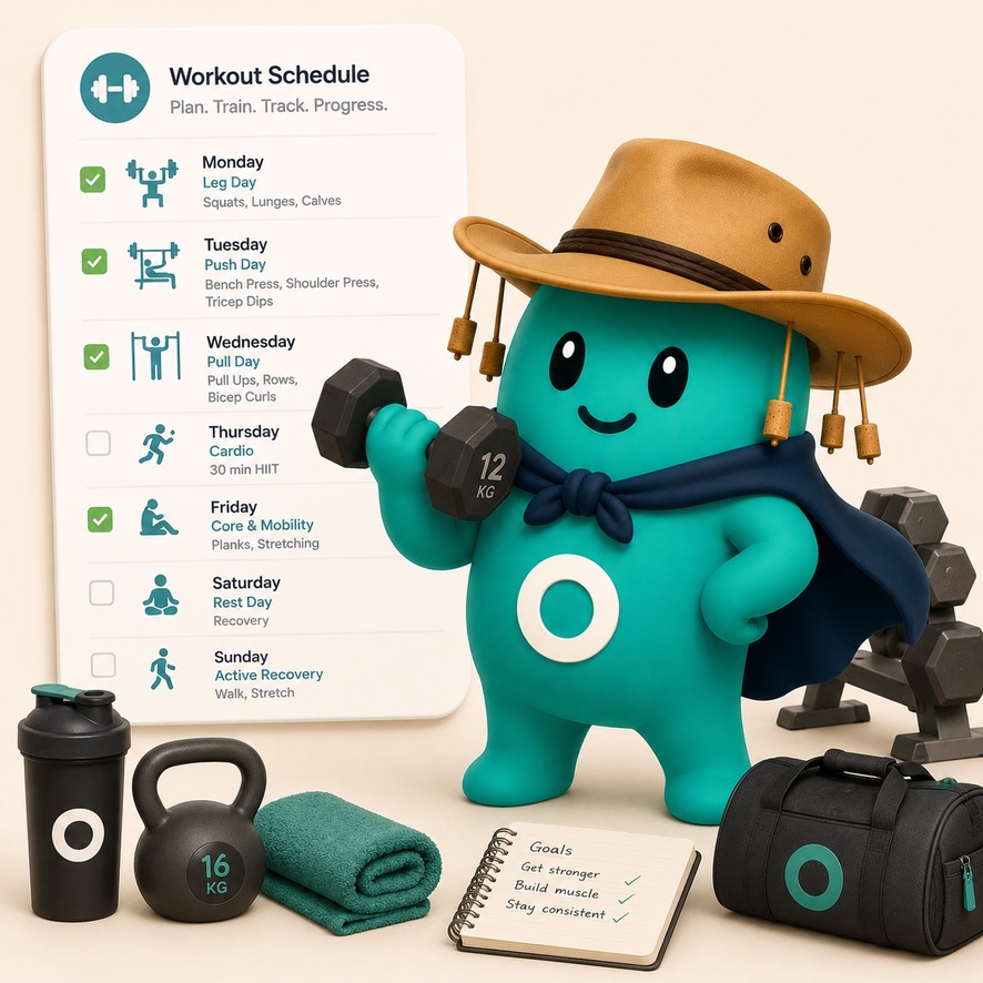 Workout schedule template example